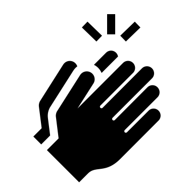 clapping hand logo